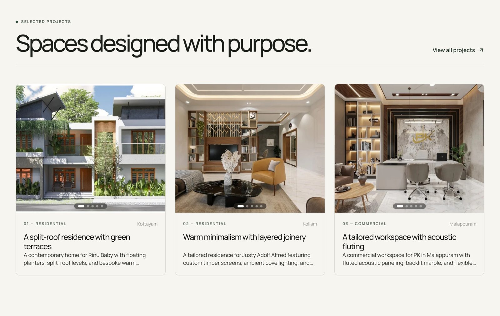 D’zire residential and commercial project galleries